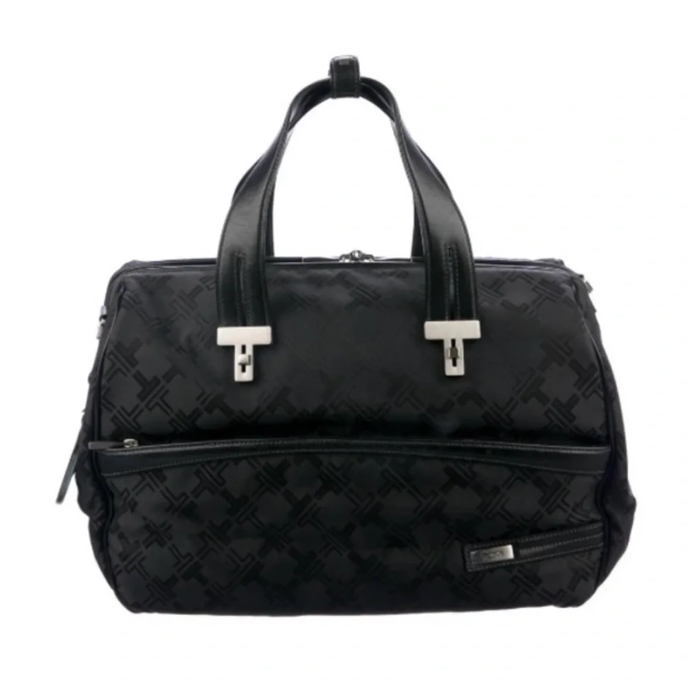 Tumi Black Satchel with T Monogram Hardware